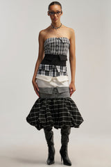 CHANGING IT UP PLAID MIDI DRESS