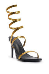 AKIRA GOLD STHENO GOLD METAL COIL SANDAL