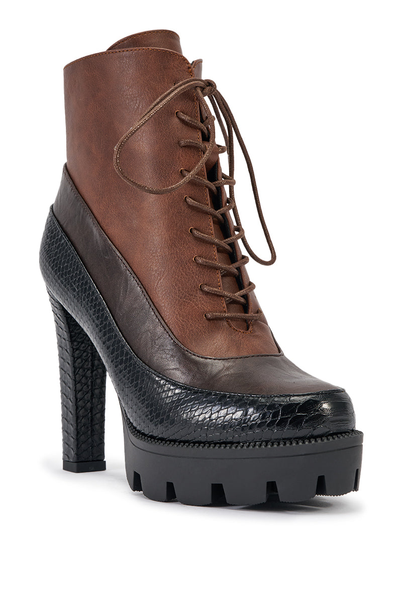 AZALEA WANG CINDER ESPRESSO BLOCK BOOT