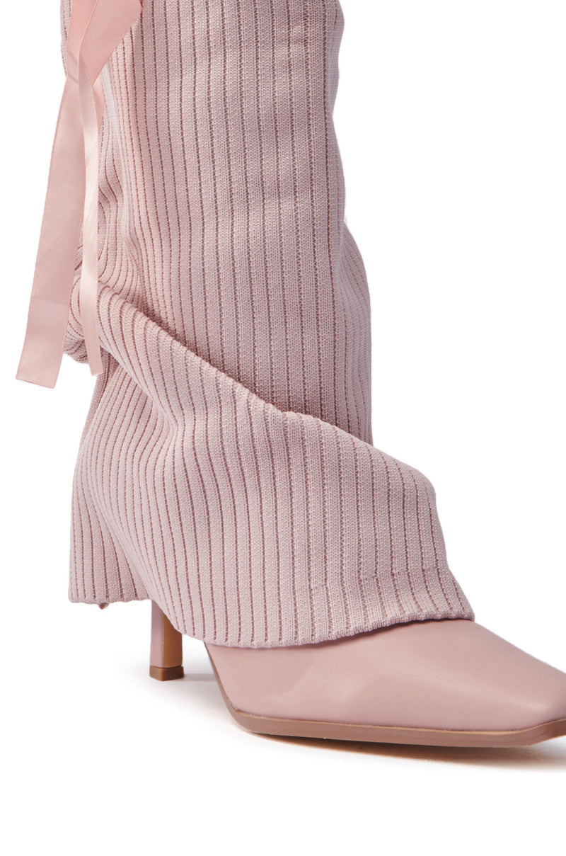 CODEWORDS PINK BOW STILETTO FOLD OVER BOOT