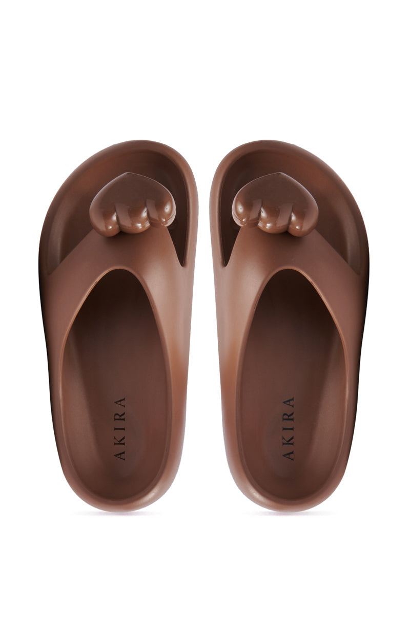 AKIRA COMPASSION BROWN SANDAL