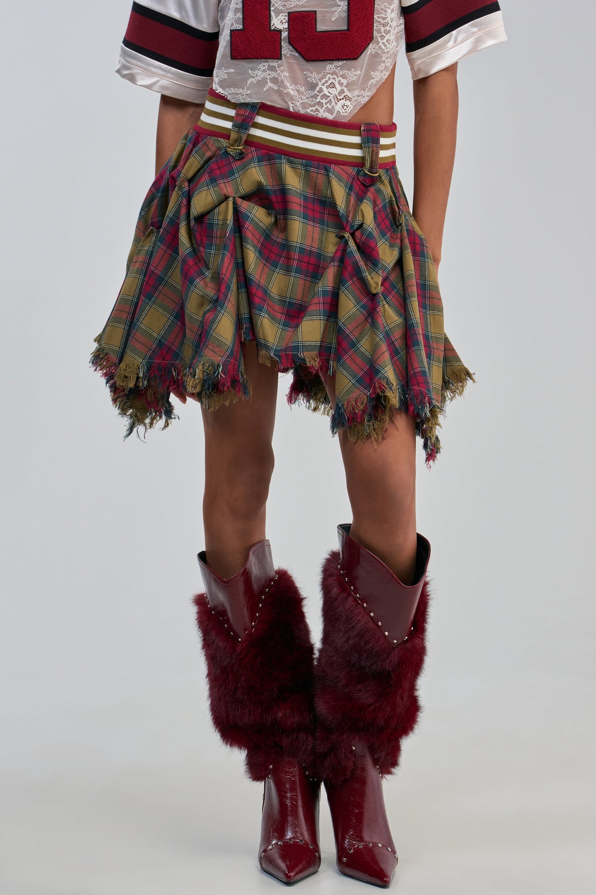 CRAZY FOR YOU PLAID MINI SKIRT