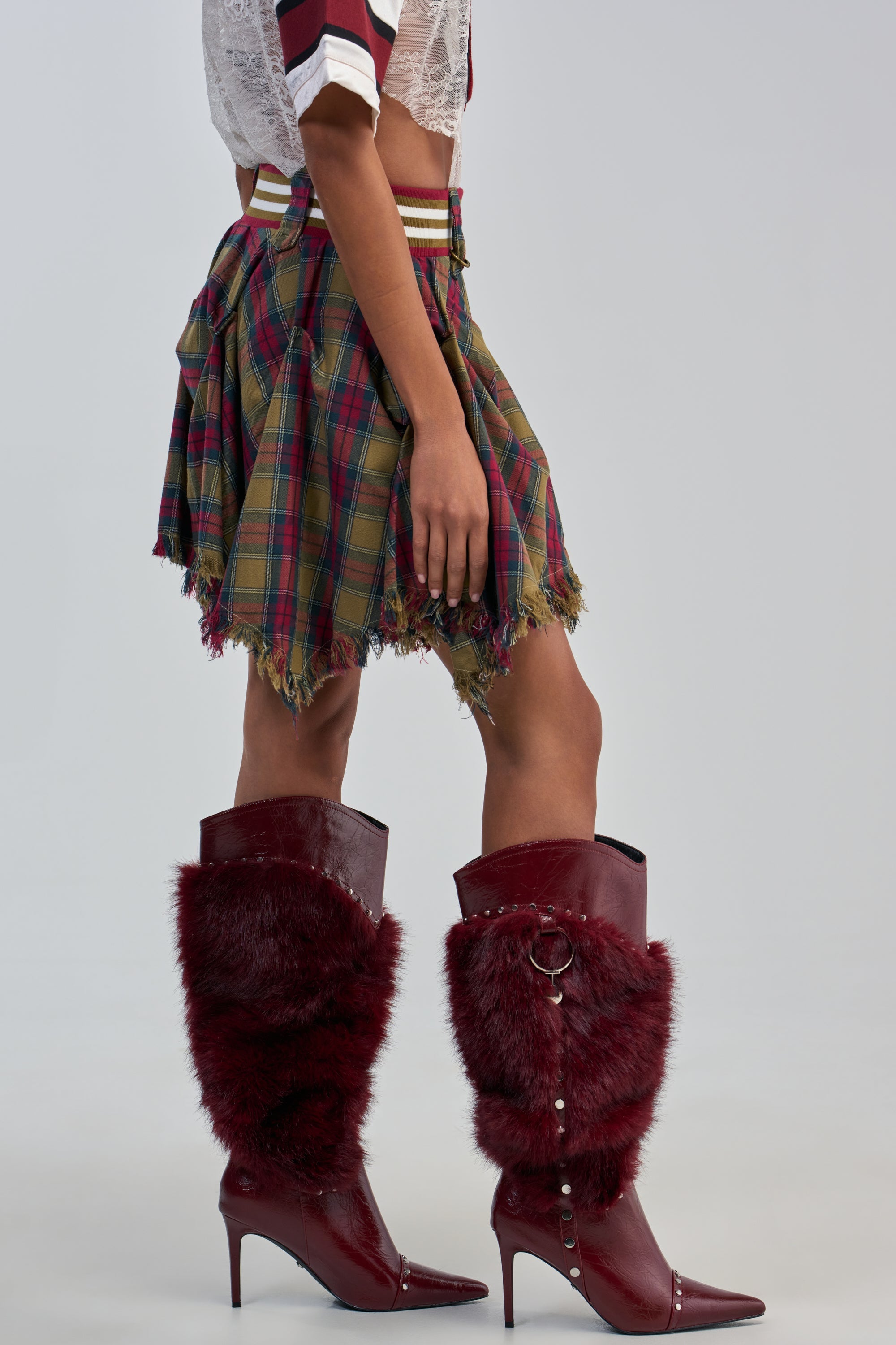 CRAZY FOR YOU PLAID MINI SKIRT