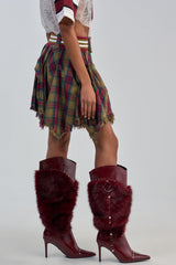 CRAZY FOR YOU PLAID MINI SKIRT