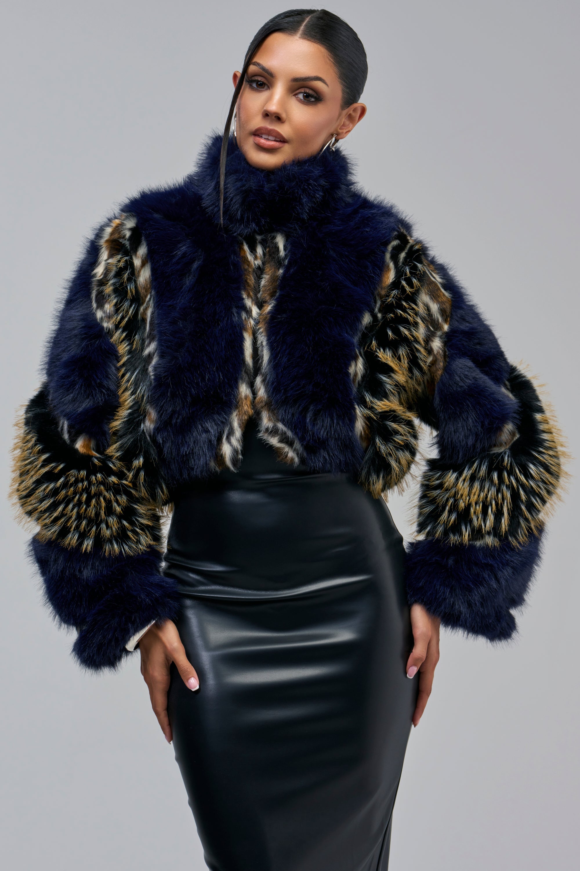 CYCLONE PATCHWORK FAUX FUR