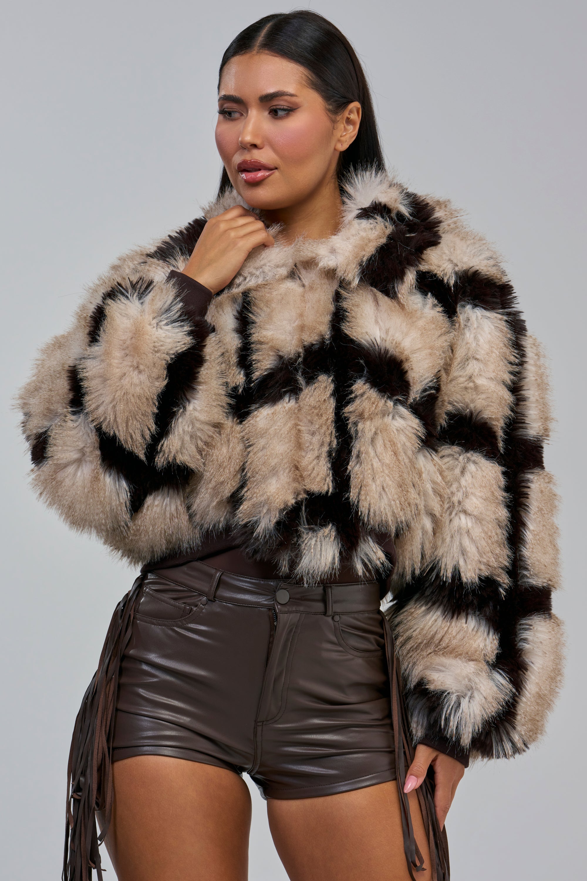 DELILAH FAUX FUR BOMBER