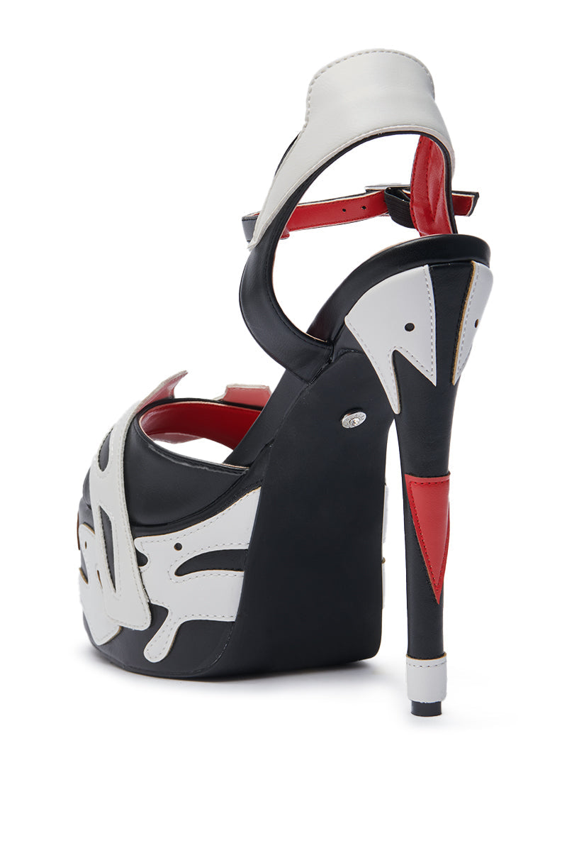 AZALEA WANG EINAR BLACK MULTI PLATFORM STILETTO