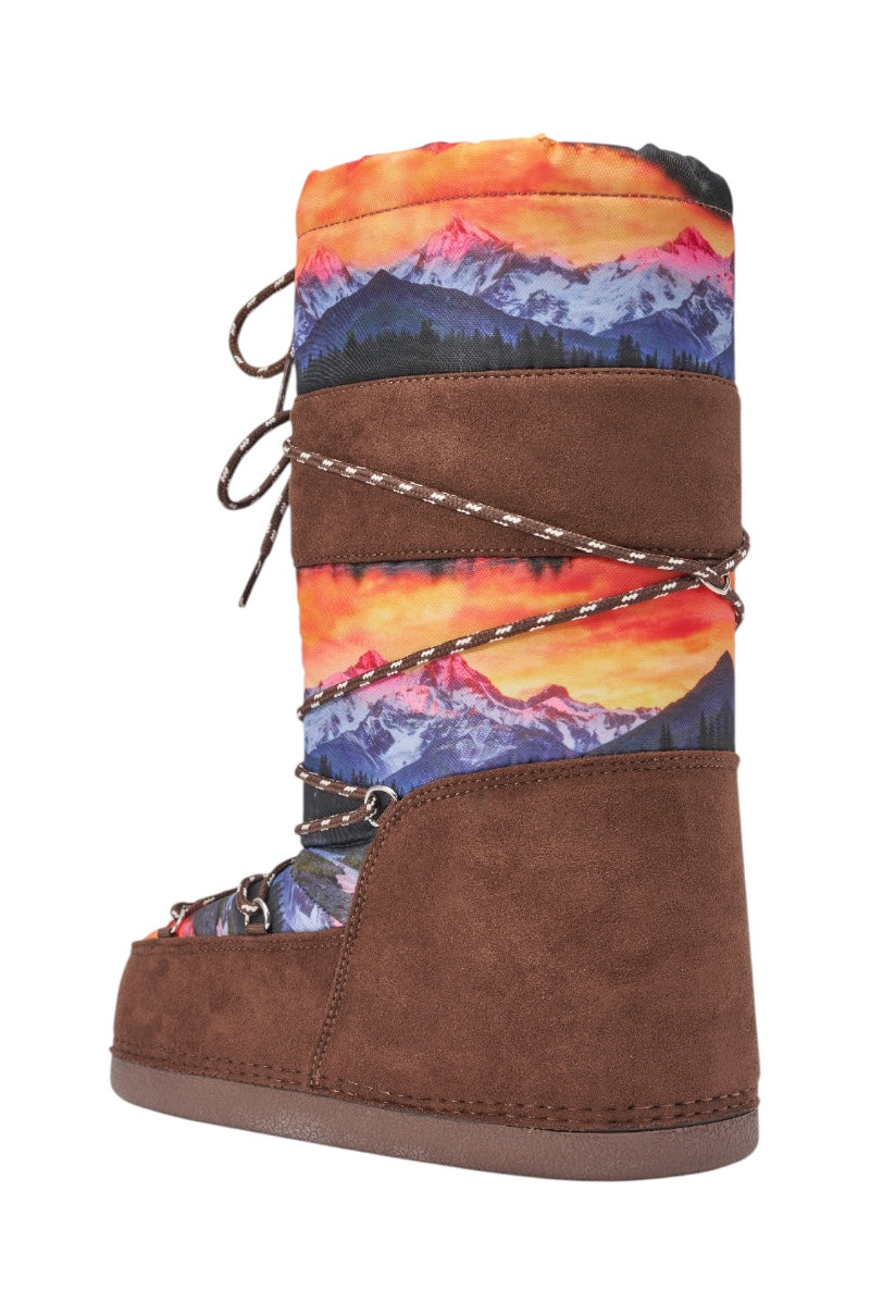 AZALEA WANG FROSTLING MULTI COLOR PRINT FLAT BOOT