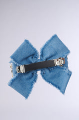 DAZZLING DENIM HAIR BOW