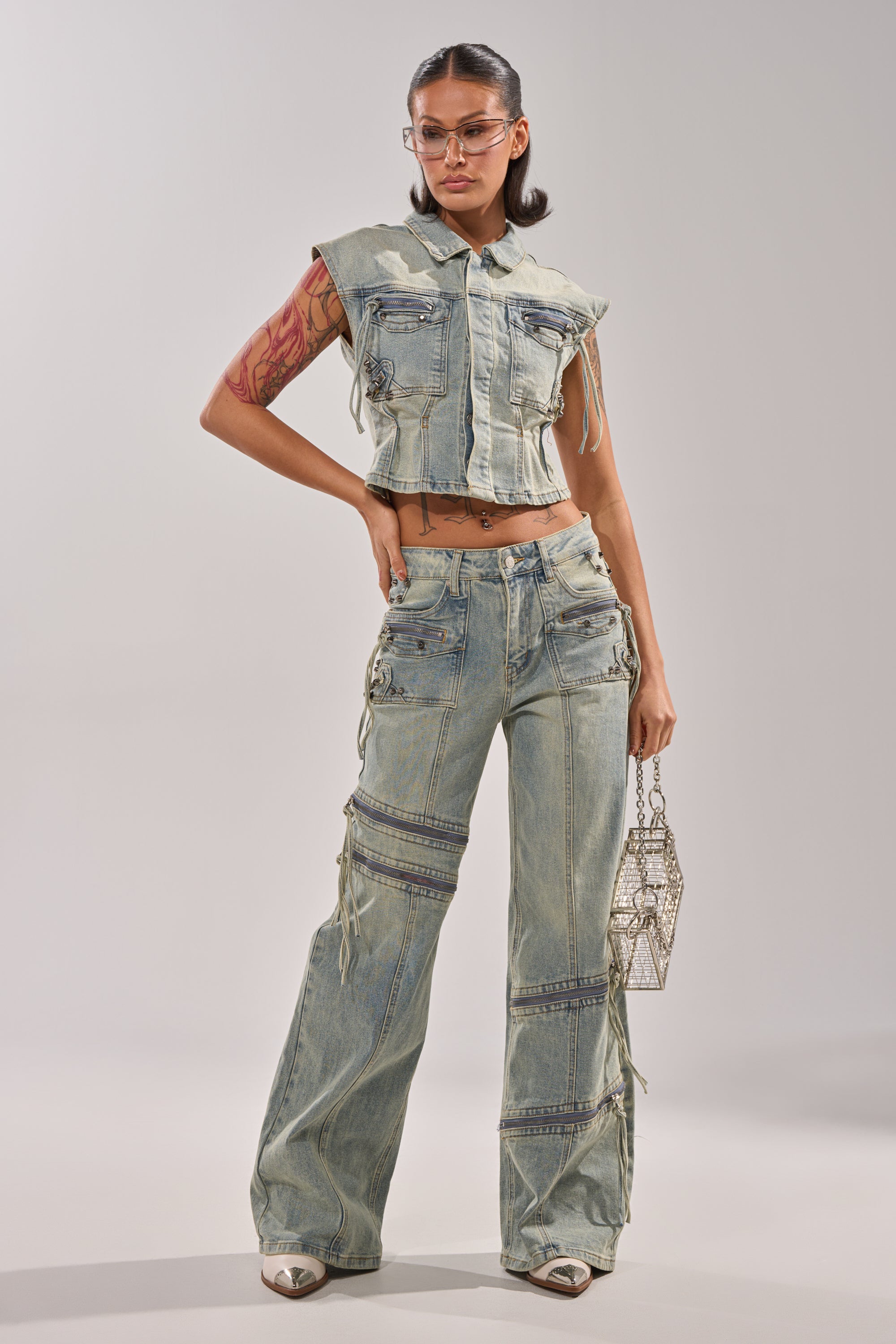 COMEBACK ERA DENIM SLEEVELESS TOP