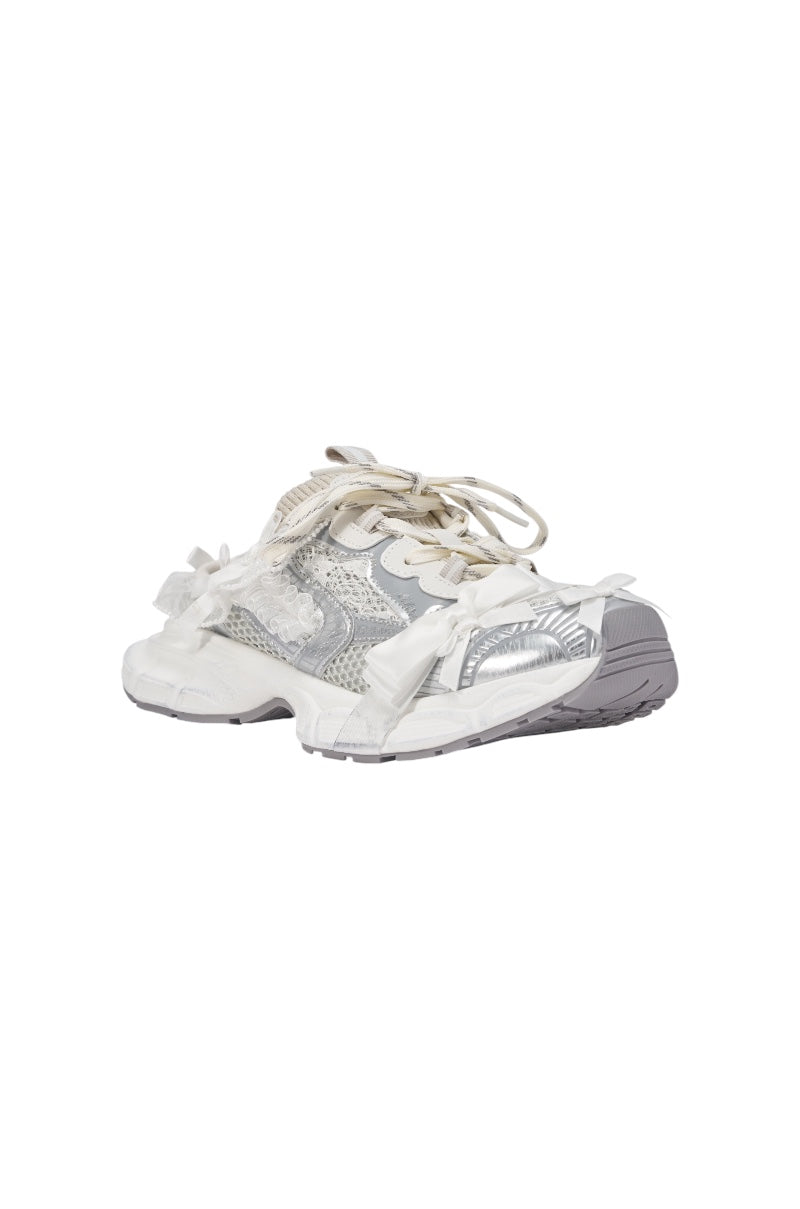 AKIRA GOLD LOCKET WHITE SLIP ON SNEAKER