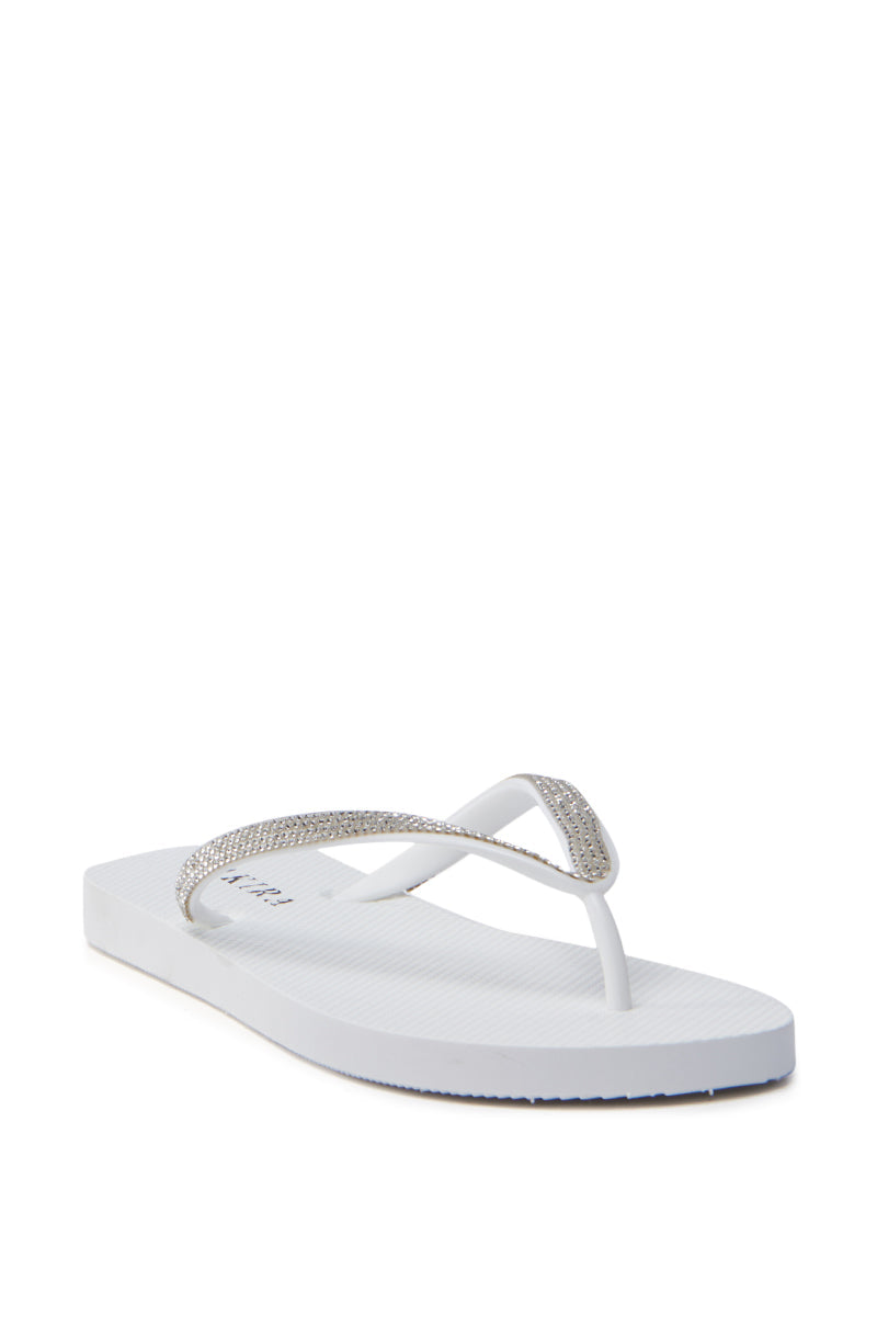 AKIRA LORETA WHITE THONG FLIP FLOP