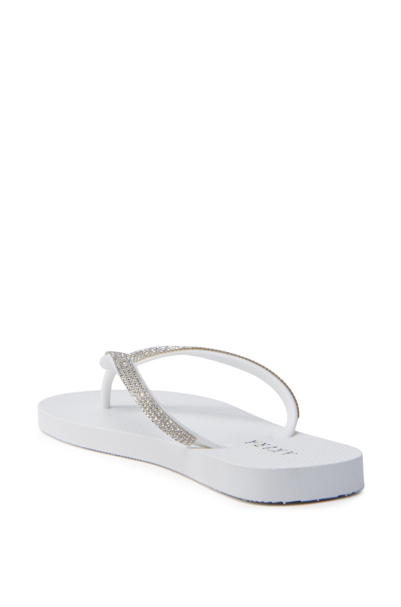 AKIRA LORETA WHITE THONG FLIP FLOP