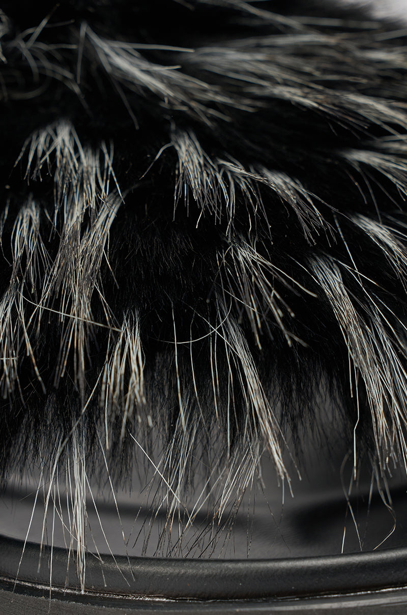 AKIRA MIRAY BLACK MULTI FUR SLIDE