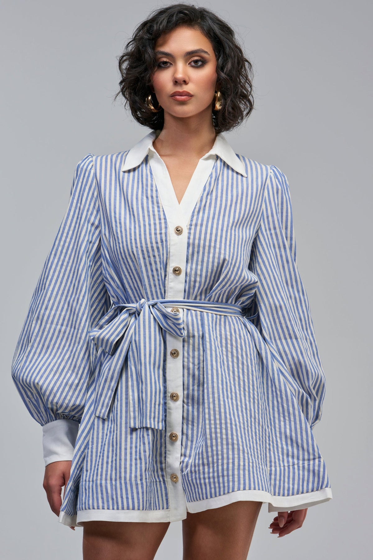 COUNTRY CLUB STRIPED MINI DRESS