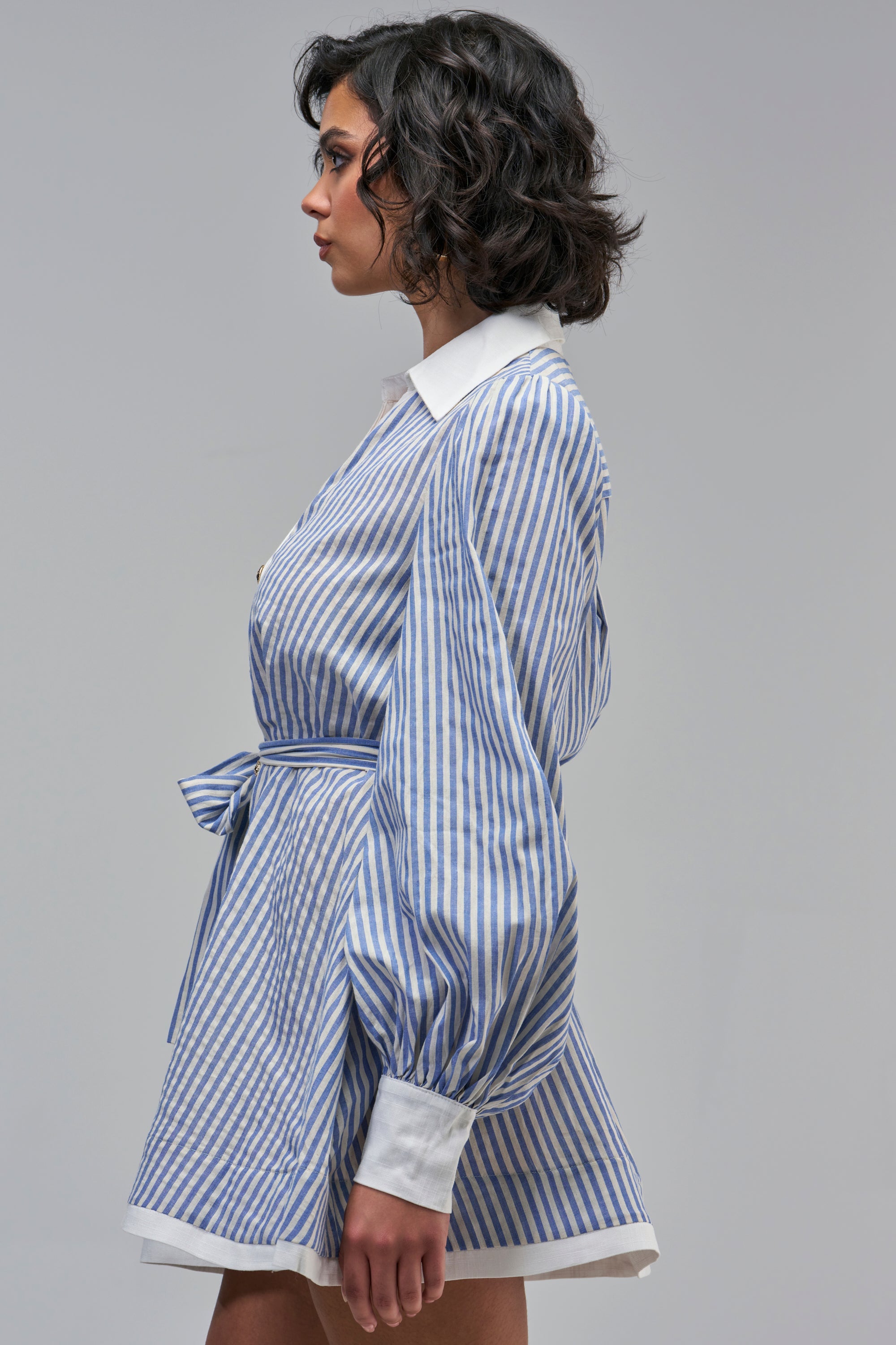 COUNTRY CLUB STRIPED MINI DRESS