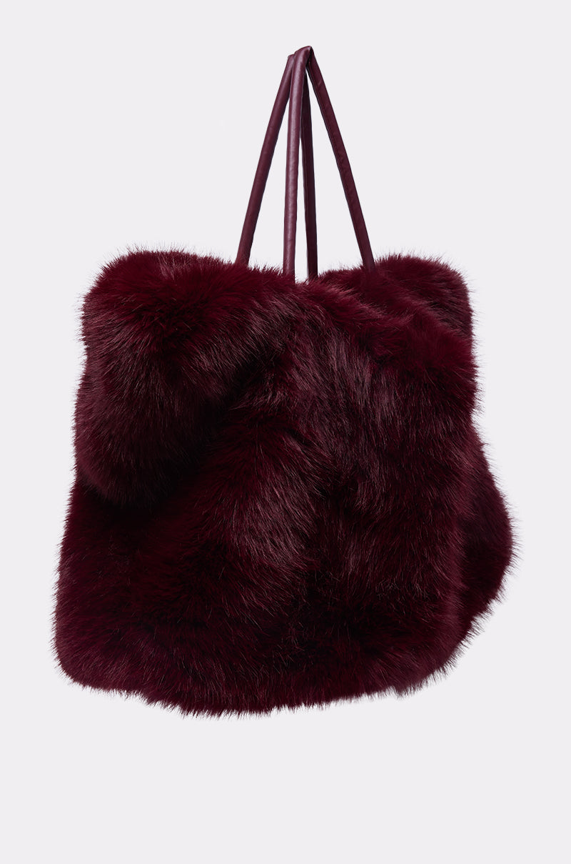ALAIA FAUX FUR TOTE