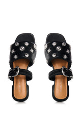 AZALEA WANG CLARABELLE SILVER CHARM SANDAL