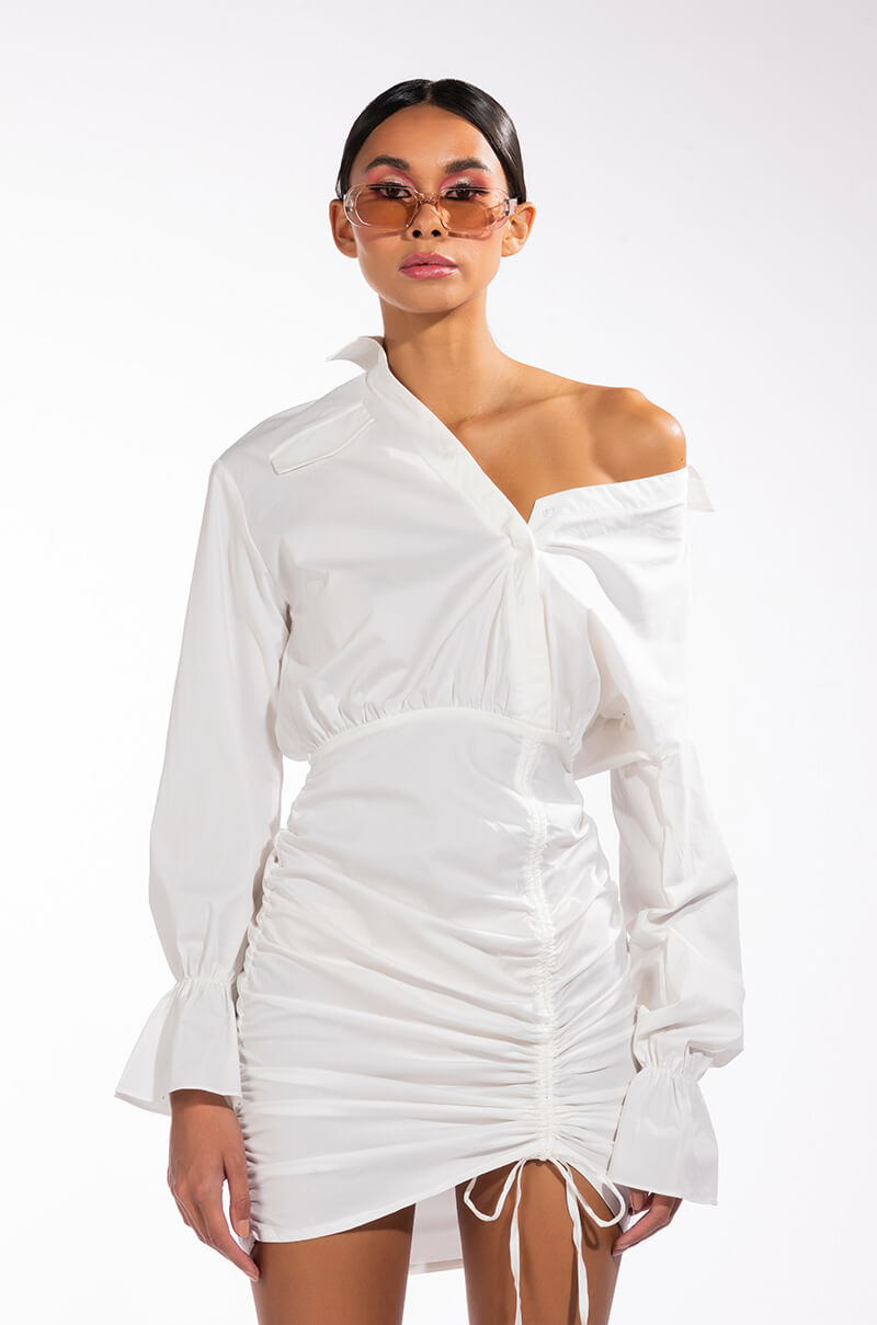 DAY DATE STRETCH SHIRT DRESS